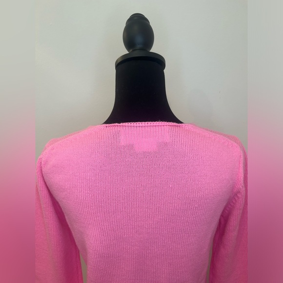 Comme des Garçons Scoop-neck Distressed Pink Sweater - Picture 3 of 9